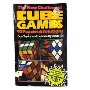 Vintage '81 Cube Games Rubik's Cube  Puzzle & Solutions Book